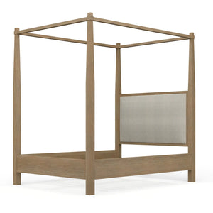 Luna Canopy Bed Queen-Blue Hand Home