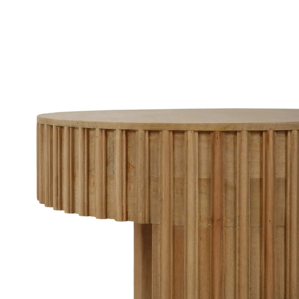 Kraton Round Small Side Table-Blue Hand Home