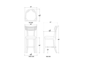 Beatrice Counter Stool-Blue Hand Home