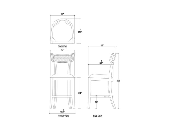 Beatrice Counter Stool-Blue Hand Home