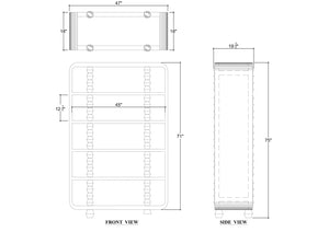 Ligna Open Bookcase-Blue Hand Home