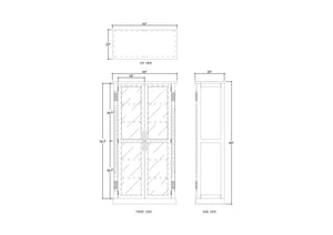 Ligna Display Cabinet-Blue Hand Home