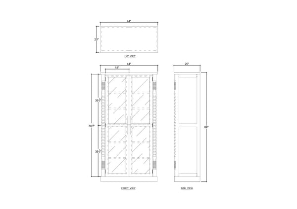 Ligna Display Cabinet-Blue Hand Home