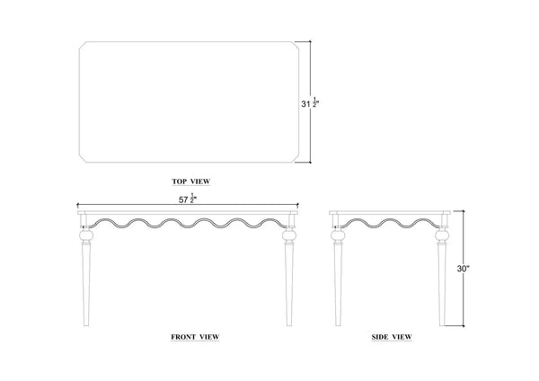 Chloe Desk-Blue Hand Home