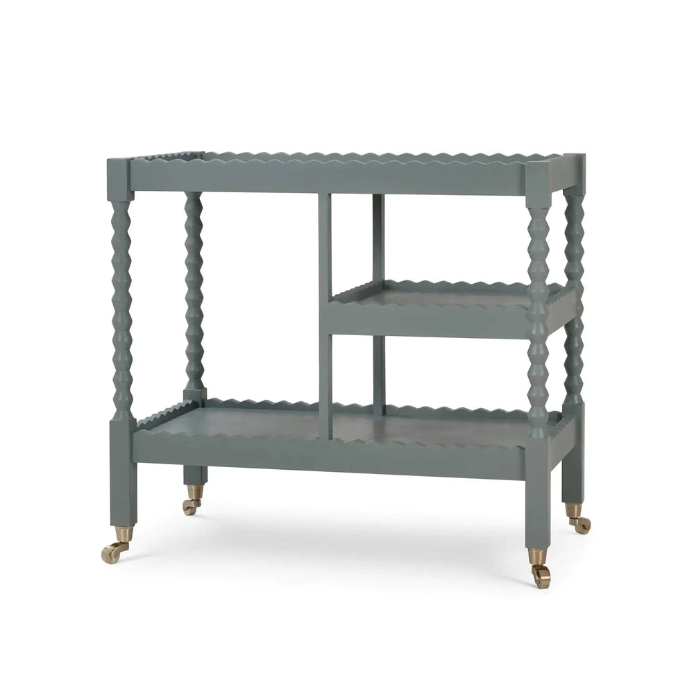 Ligna Bar Cart-Blue Hand Home