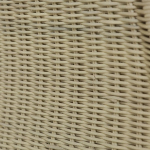 Rabana Rattan Loveseat in Natural Rattan w/ Whisper Word Fabric Cushion-Blue Hand Home