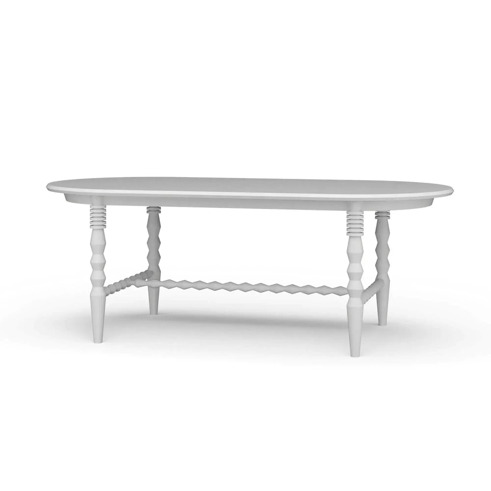 Ligna Oval Dining Table 83''-Blue Hand Home