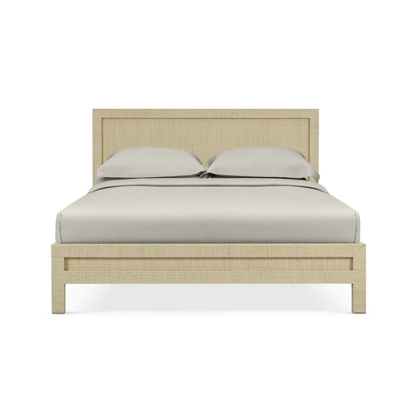 Kagu Rattan Bed King w/ Rattan Natural-Blue Hand Home