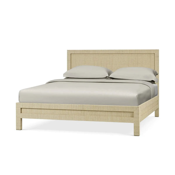 Kagu Rattan Bed King w/ Rattan Natural-Blue Hand Home