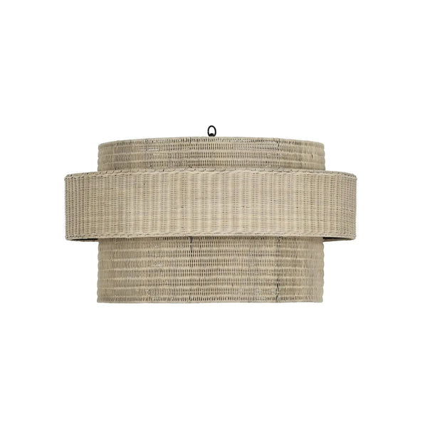 Nantucket Rattan Pendant in Sandbar-Blue Hand Home