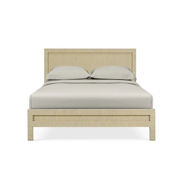 Kagu Rattan Bed Queen w/ Rattan Natural-Blue Hand Home