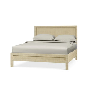 Kagu Rattan Bed Queen w/ Rattan Natural-Blue Hand Home