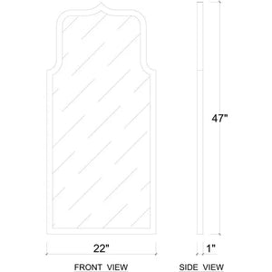 Yasmin Mirror in Sandbar-Blue Hand Home