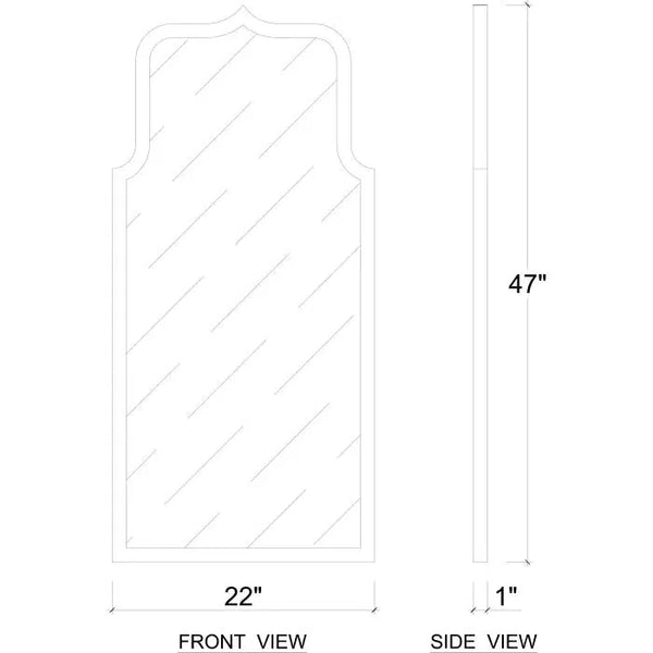 Yasmin Mirror in Sandbar-Blue Hand Home