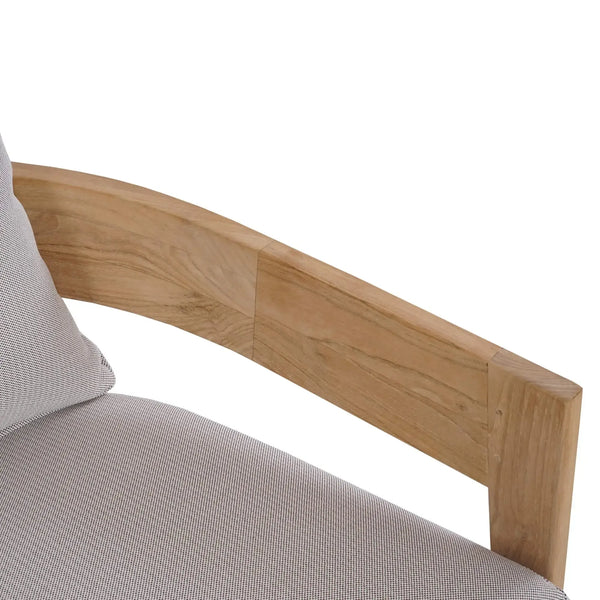 Raleigh 2 Seater W/ Seat & Back Cushions - Outdoor Teak-Blue Hand Home