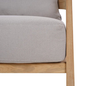 Raleigh 2 Seater W/ Seat & Back Cushions - Outdoor Teak-Blue Hand Home