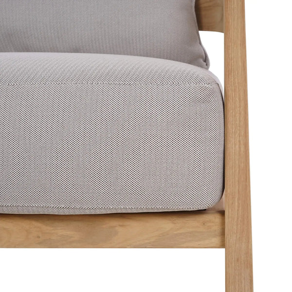 Raleigh 2 Seater W/ Seat & Back Cushions - Outdoor Teak-Blue Hand Home