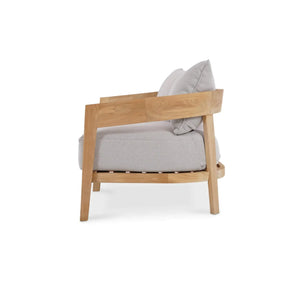 Raleigh 2 Seater W/ Seat & Back Cushions - Outdoor Teak-Blue Hand Home