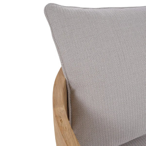 Raleigh 2 Seater W/ Seat & Back Cushions - Outdoor Teak-Blue Hand Home