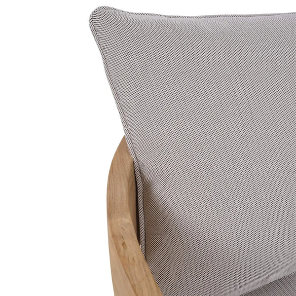 Raleigh 2 Seater W/ Seat & Back Cushions - Outdoor Teak-Blue Hand Home