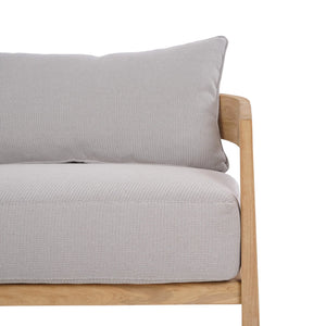 Raleigh 2 Seater W/ Seat & Back Cushions - Outdoor Teak-Blue Hand Home