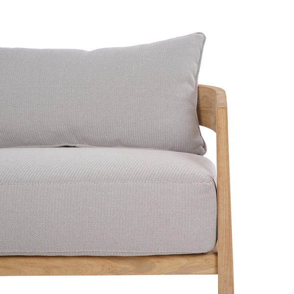 Raleigh 2 Seater W/ Seat & Back Cushions - Outdoor Teak-Blue Hand Home