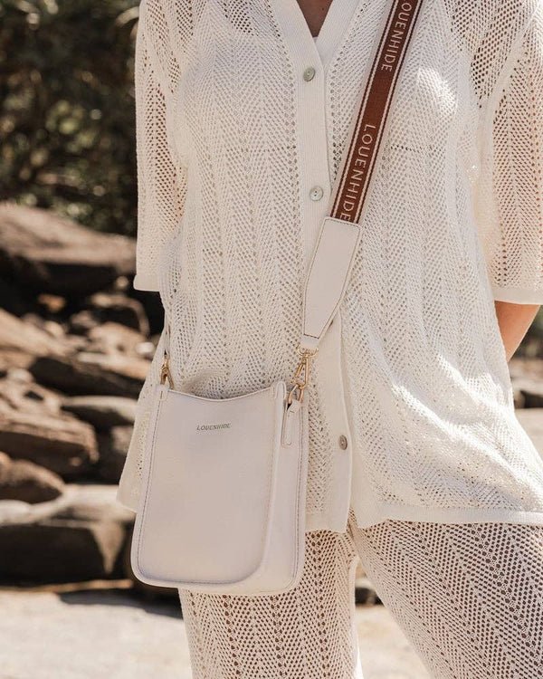 Parker Logo Crossbody Bag - Vanilla-Blue Hand Home