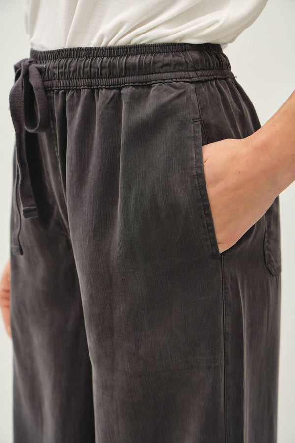 TENCEL WIDE LEG PANTS-Blue Hand Home