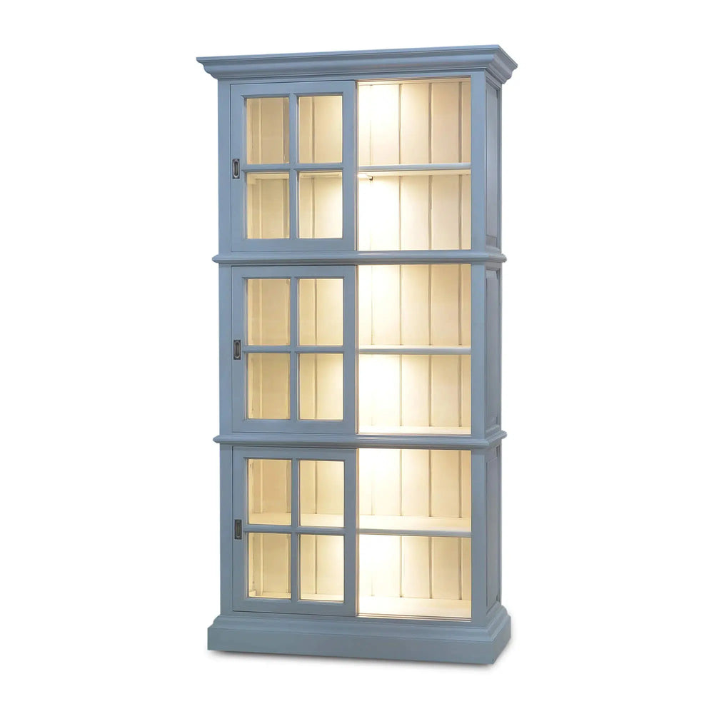 English Bookcase 1 Column w/ 6 LED-Blue Hand Home