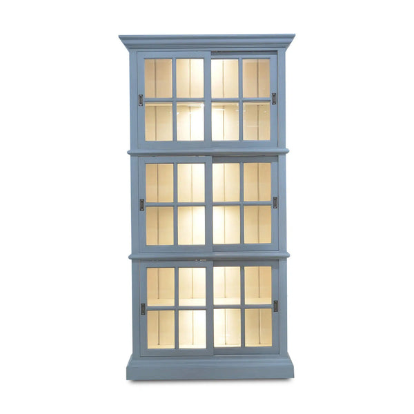 English Bookcase 1 Column w/ 6 LED-Blue Hand Home