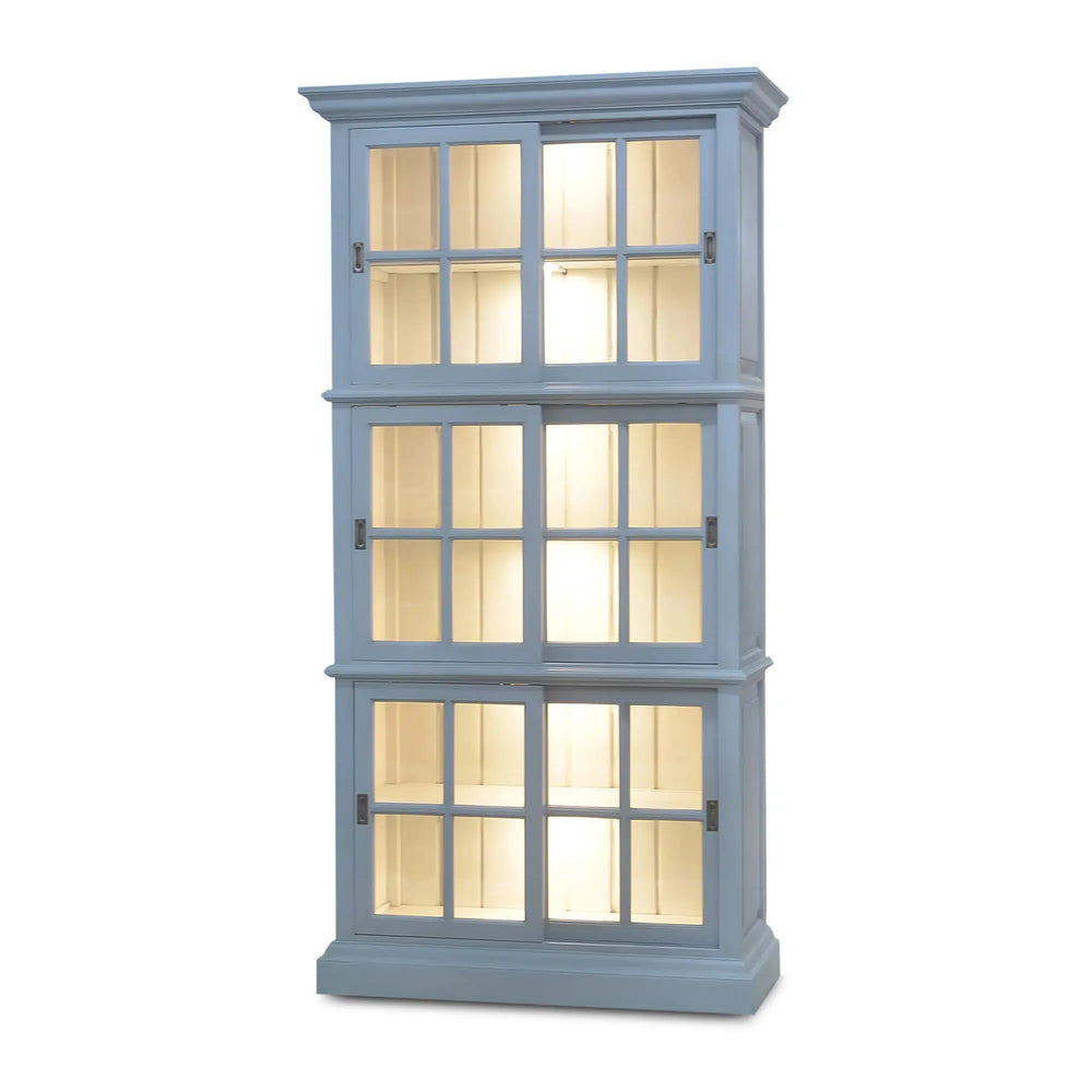 English Bookcase 1 Column w/ 6 LED-Blue Hand Home