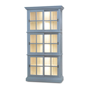 English Bookcase 1 Column w/ 6 LED-Blue Hand Home