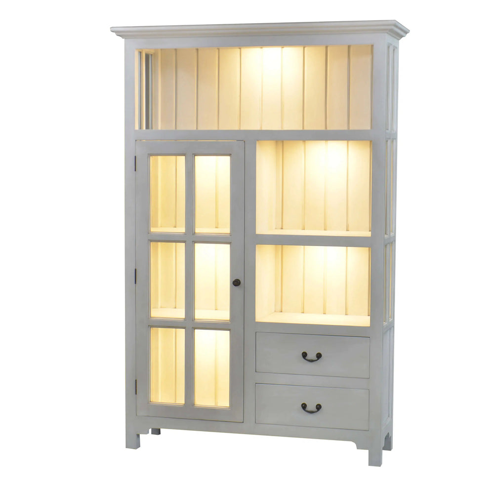 Aries Kitchen Single Door Cupboard w/ 6 LED-Blue Hand Home