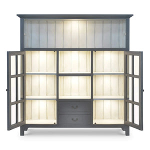 Aries Kitchen Cupboard 2 Drawer w/ 9 LED-Blue Hand Home