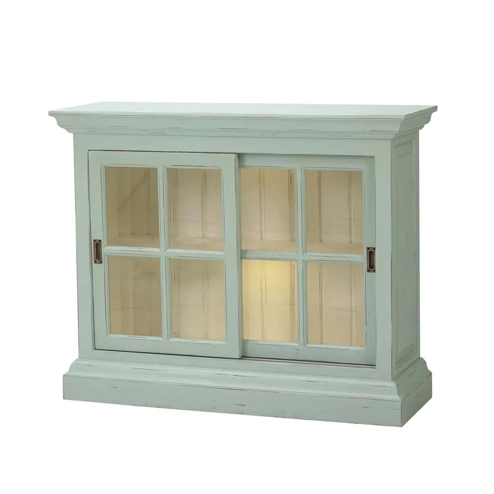 English Short Bookcase w/ 2 LED-Blue Hand Home