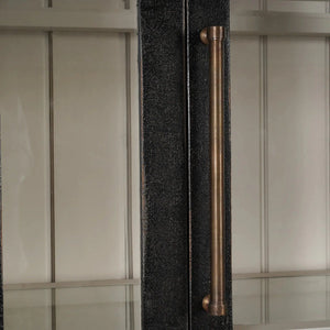 Vannes Display Cabinet w/ Glass Shelves and LED Lights-Blue Hand Home