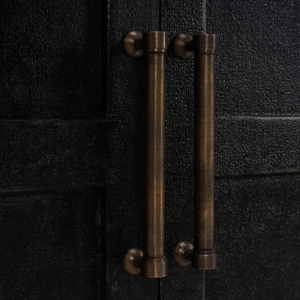 Madrone 12 Door Display Cabinet w/ Glass Shelves and LED Lights-Blue Hand Home