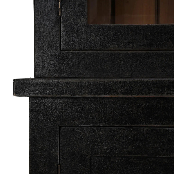 Madrone 12 Door Display Cabinet w/ Glass Shelves and LED Lights-Blue Hand Home