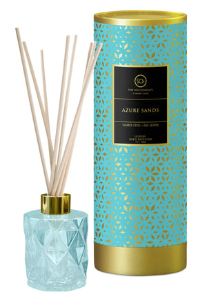 Azure Sands Shimmer 7oz Reed Diffuser-Blue Hand Home