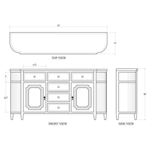 Dorchester Sideboard-Blue Hand Home
