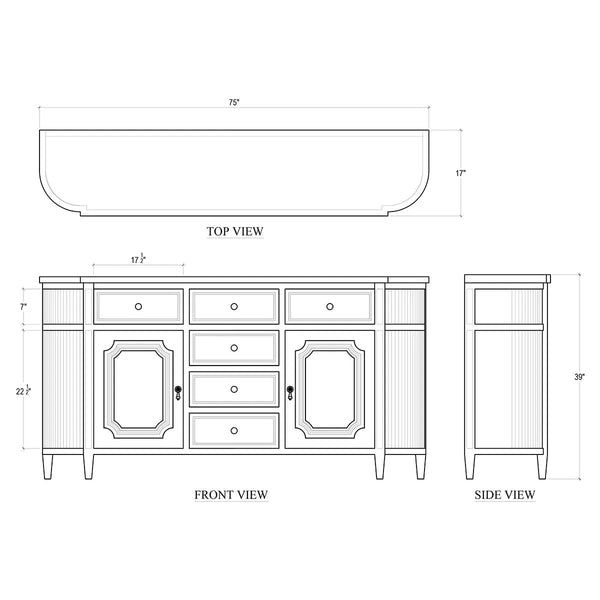 Dorchester Sideboard-Blue Hand Home