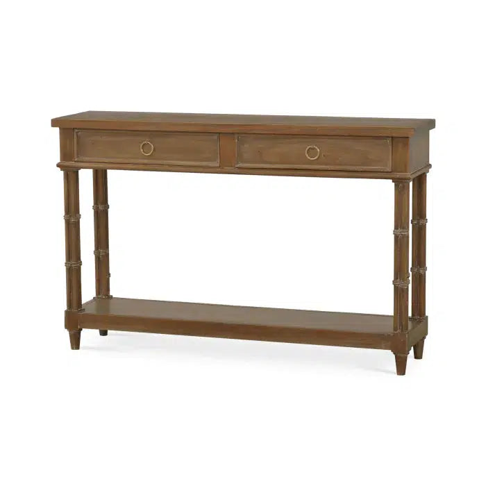 Farringdon Small Console In Straw Wash-Blue Hand Home