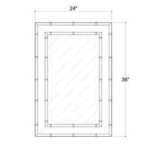 Chelsea Rectangular Mirror-Blue Hand Home