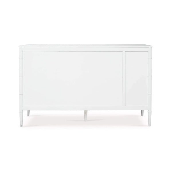 Chelsea Largish 6 Drawer Dresser In Architectural White-Blue Hand Home