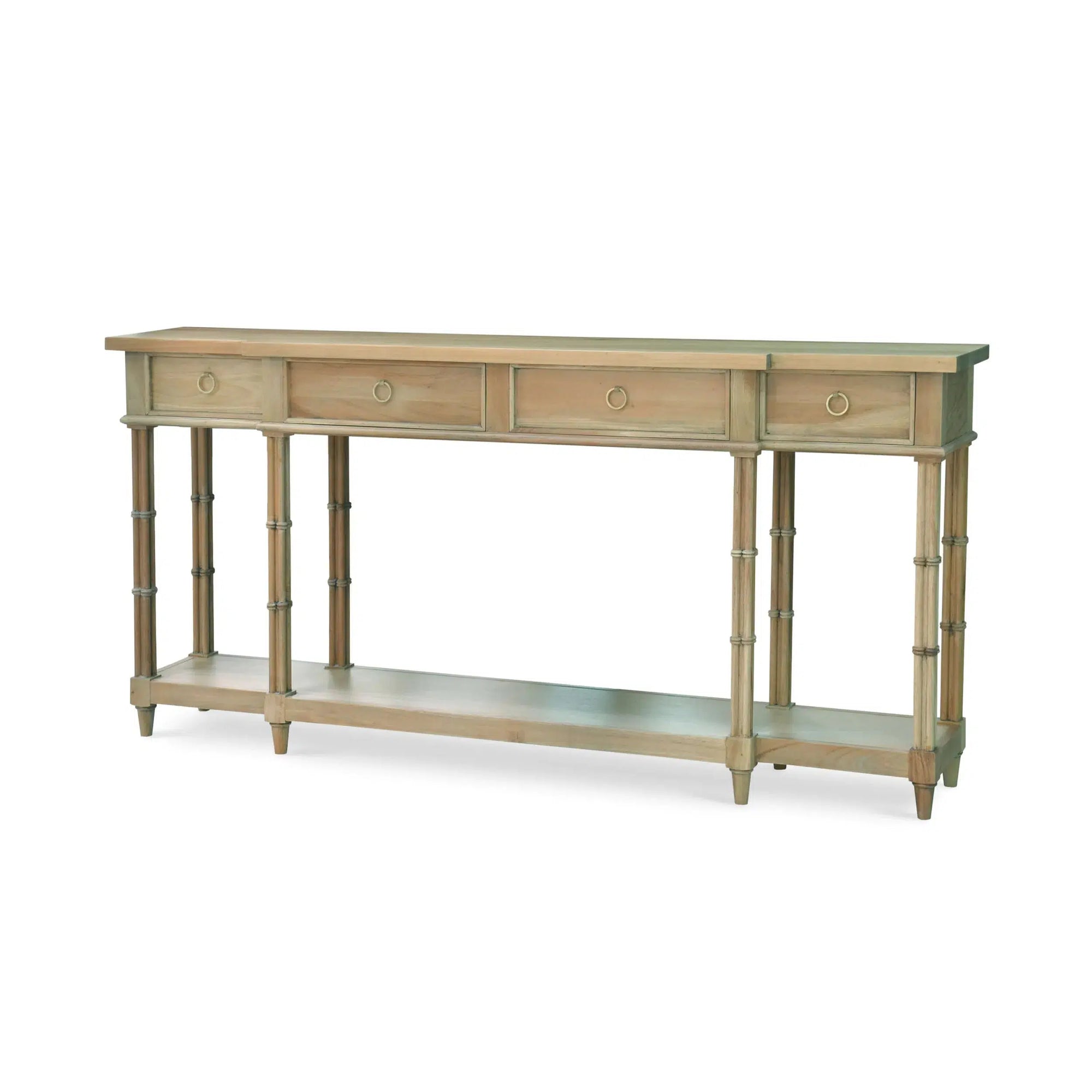 Farringdon Large Console In Fruitwood-Blue Hand Home