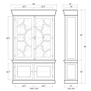 Farlow Display Cabinet-Blue Hand Home
