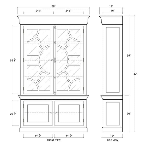 Farlow Display Cabinet-Blue Hand Home
