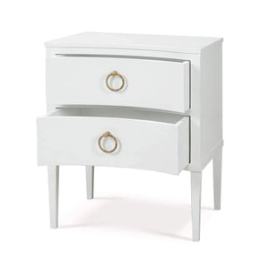 Bow Nightstand In Architectural White-Blue Hand Home