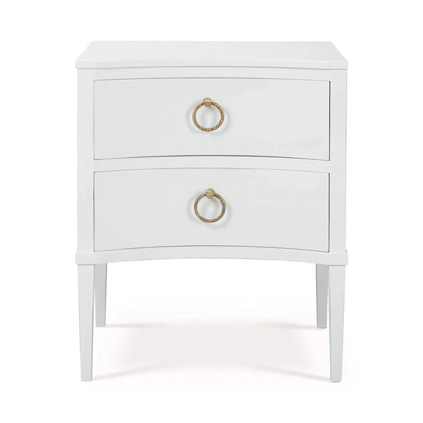 Bow Nightstand In Architectural White-Blue Hand Home