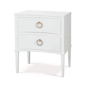 Bow Nightstand In Architectural White-Blue Hand Home